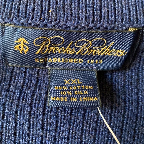 Brooks Brothers XXL Navy, Waffle Pullover - Picture 4 of 13